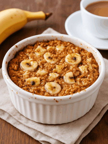 Baked Oats mit banane aus dem ofen