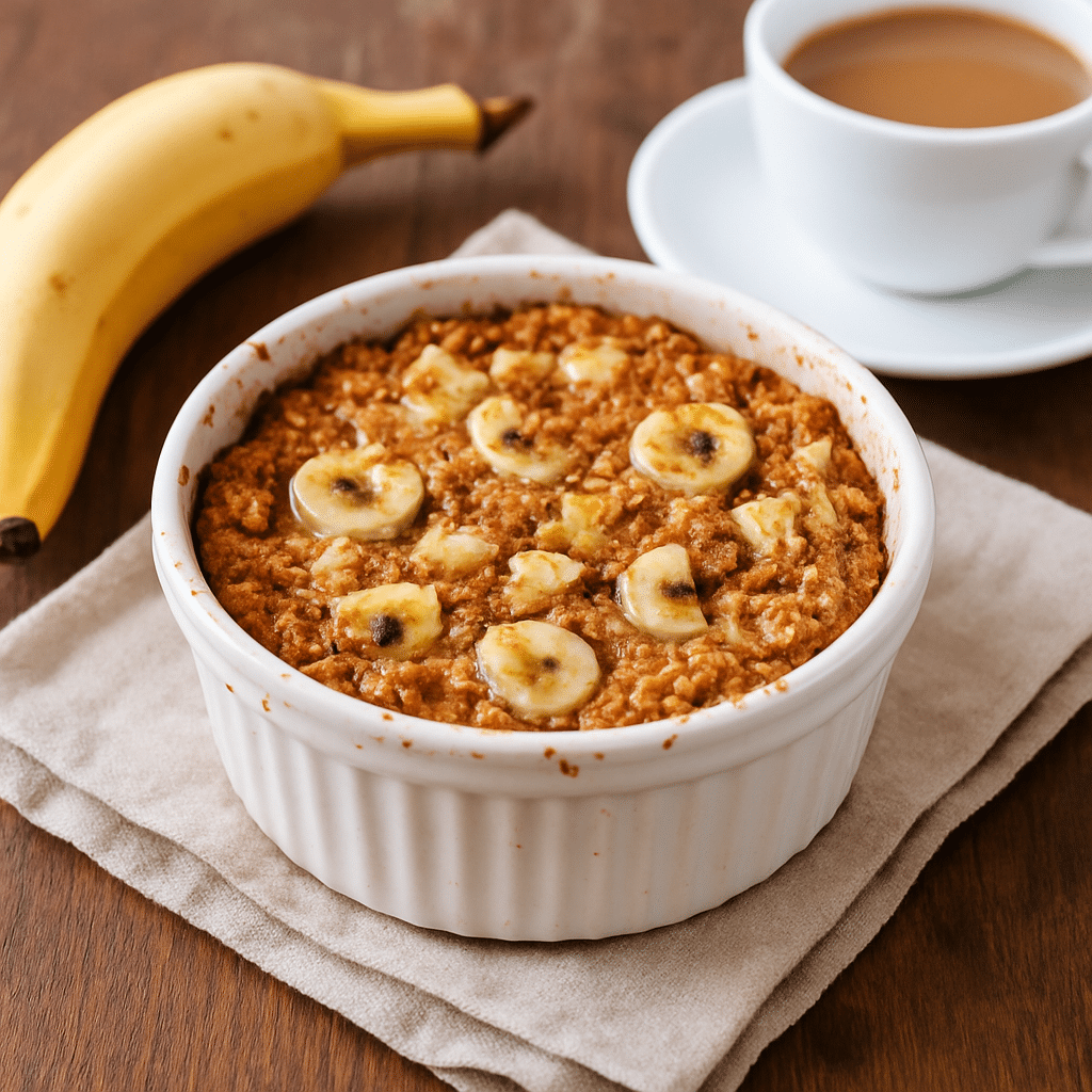 Baked Oats mit banane aus dem ofen