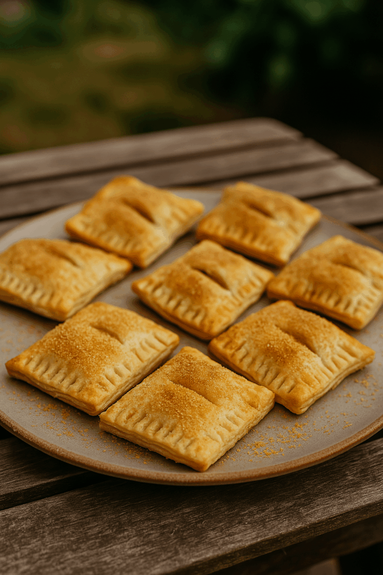 Blätterteig mit Apfelmus und Zimt