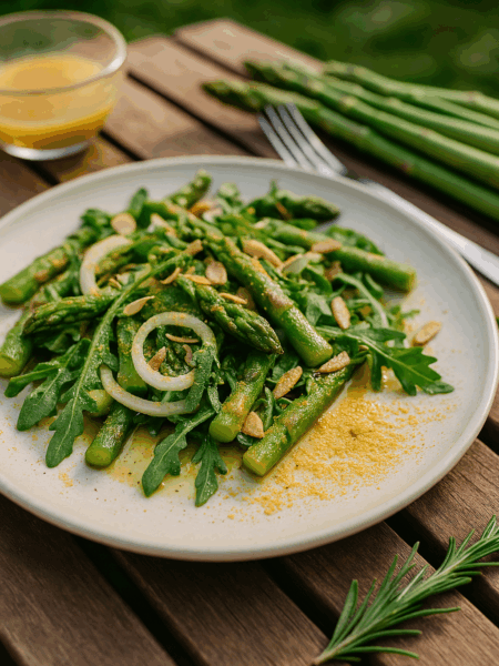 Grüner Spargel Salat lecker
