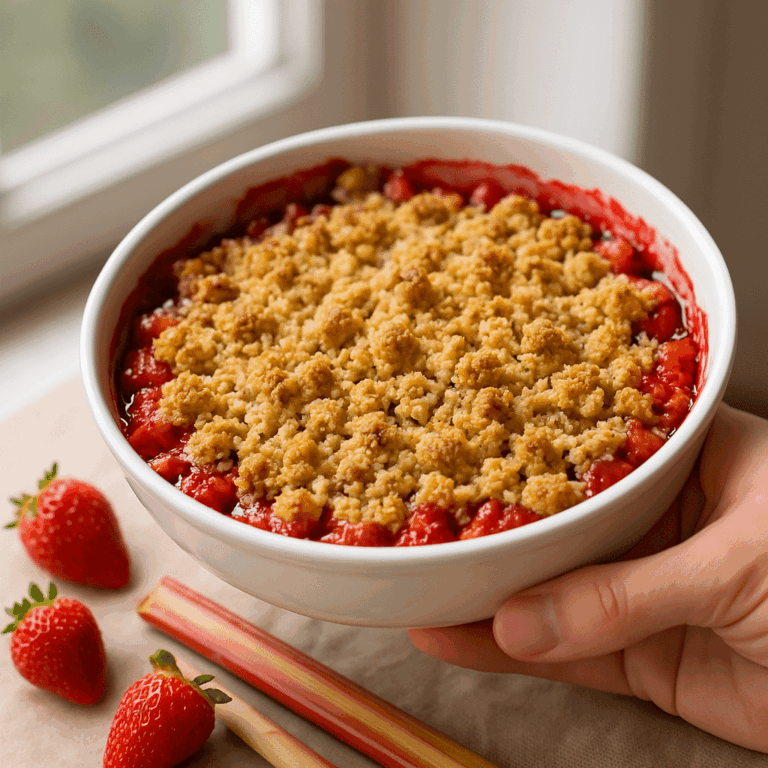 Rhabarber Erdbeeren Crumble