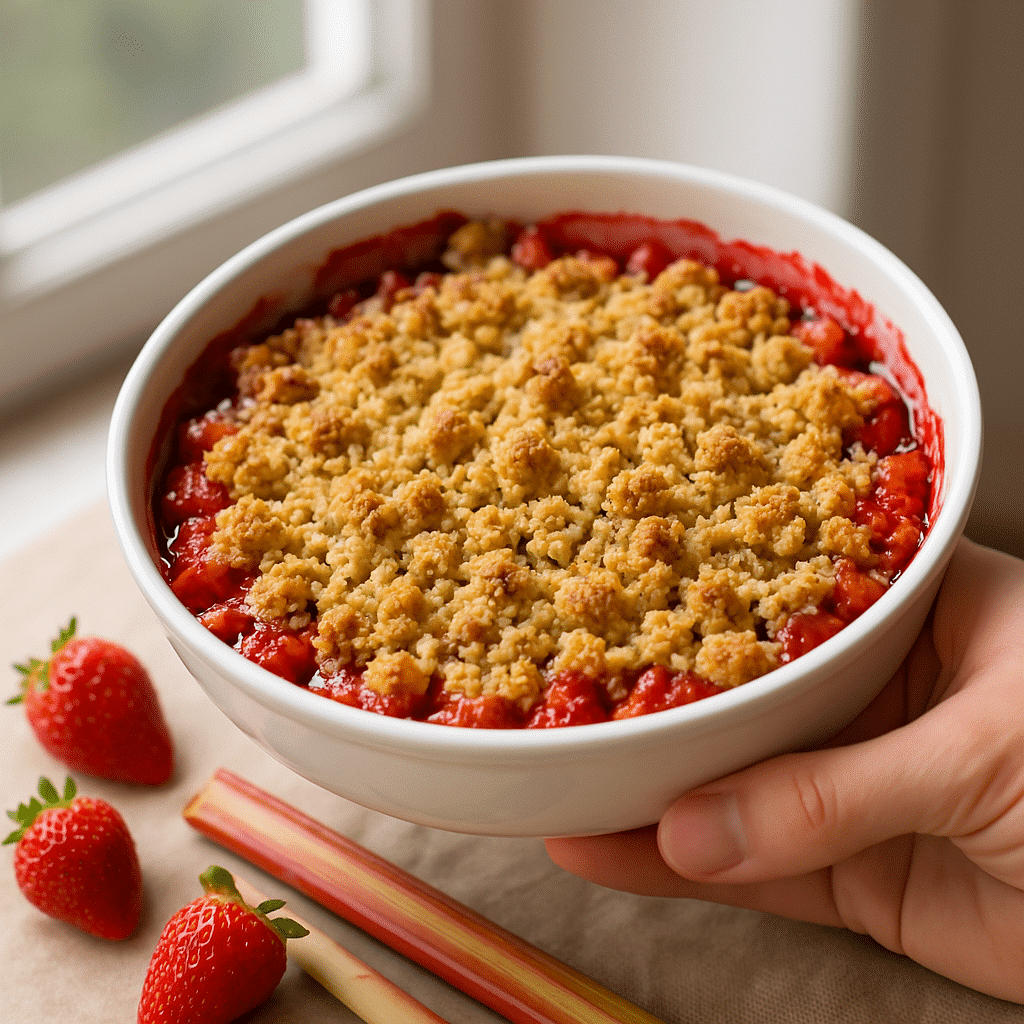 Rhabarber Erdbeeren Crumble