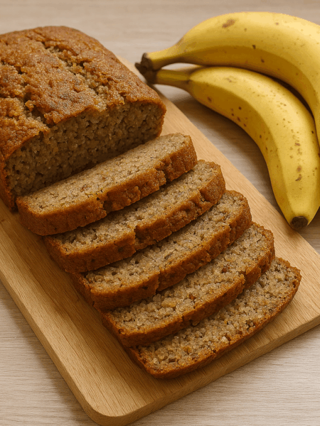 Saftiges Bananenbrot mit Haferflocken ohne Mehl