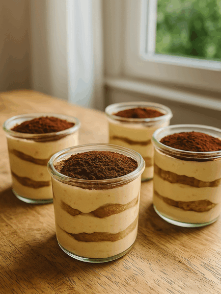 Tiramisu Dessert im Glas zum Vorbereiten