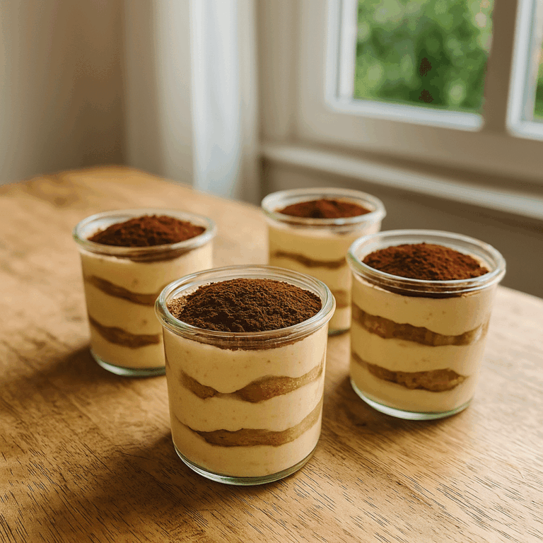 Tiramisu Dessert im Glas zum Vorbereiten